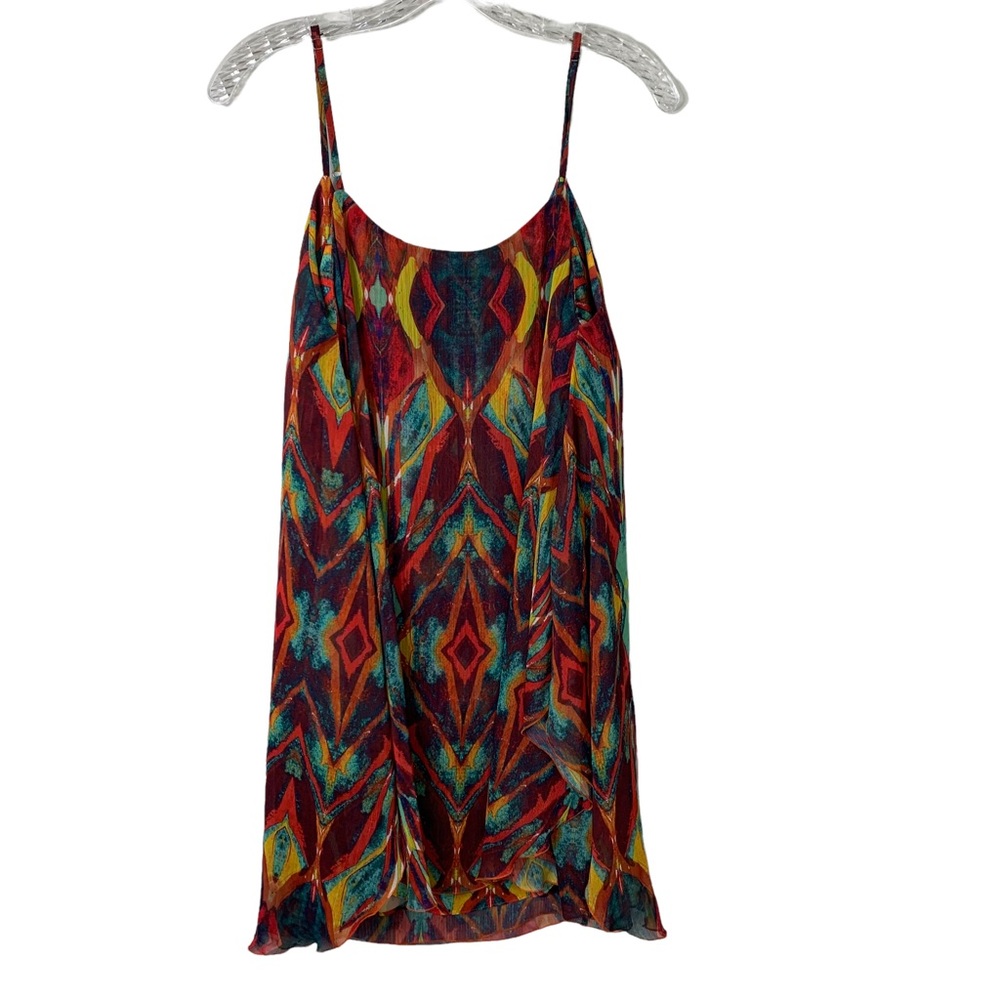 Alice + Olivia Multi-Color Geometric Print Slip Dress